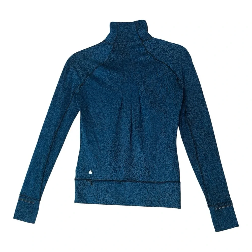 LULULEMON Jacket Size 4 Rush Hour 1/2 Zip Running Luon Spray Jacquard Shocking